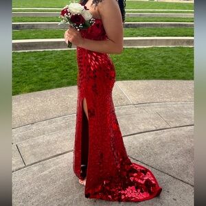 Sherri Hill mirror prom dress
